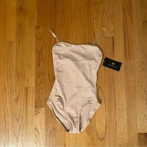 Nude Clear-Strapped Leotard